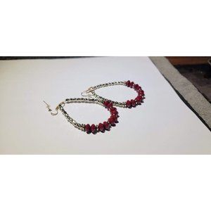 Kohl's Earrings with red stones